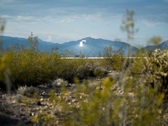 Solar Panels in the middle of Mojave Desert